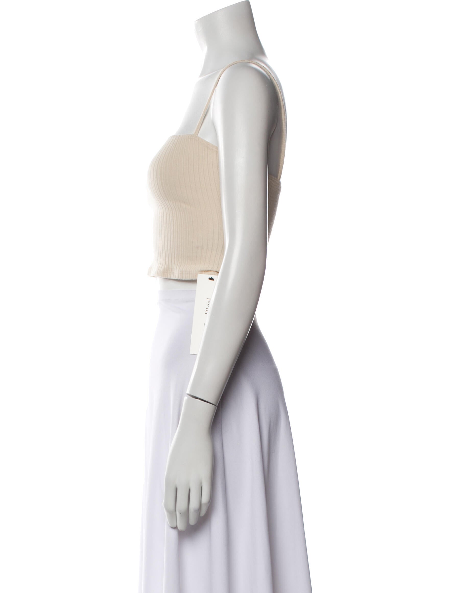 Reformation Square Neckline Sleeveless Crop Top