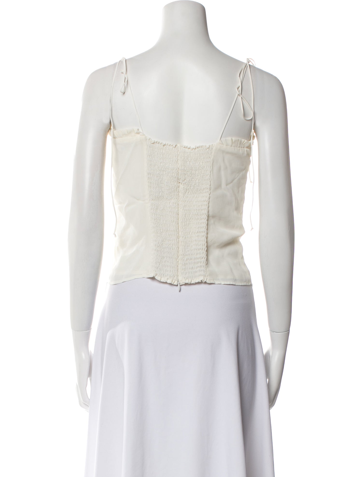 Reformation Square Neckline Sleeveless Crop Top