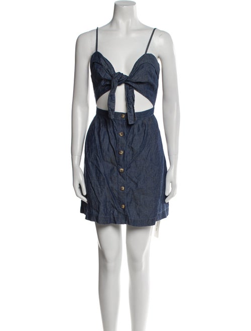 Reformation Square Neckline Mini Dress