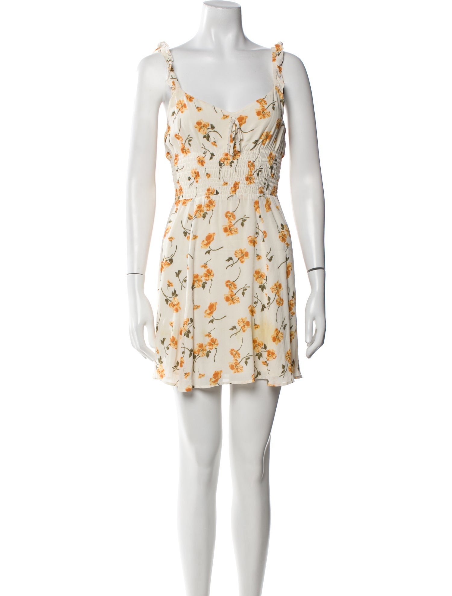 Reformation Floral Print Mini Dress