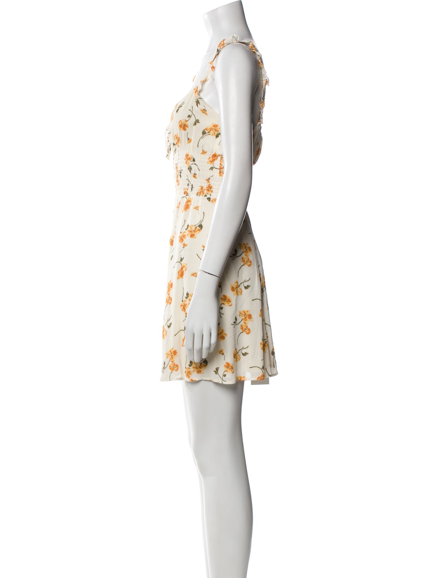 Reformation Floral Print Mini Dress