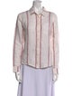 Reformation Linen Striped Button-Up Top