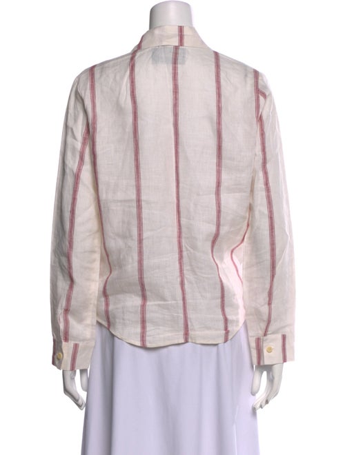 Reformation Linen Striped Button-Up Top