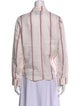 Reformation Linen Striped Button-Up Top