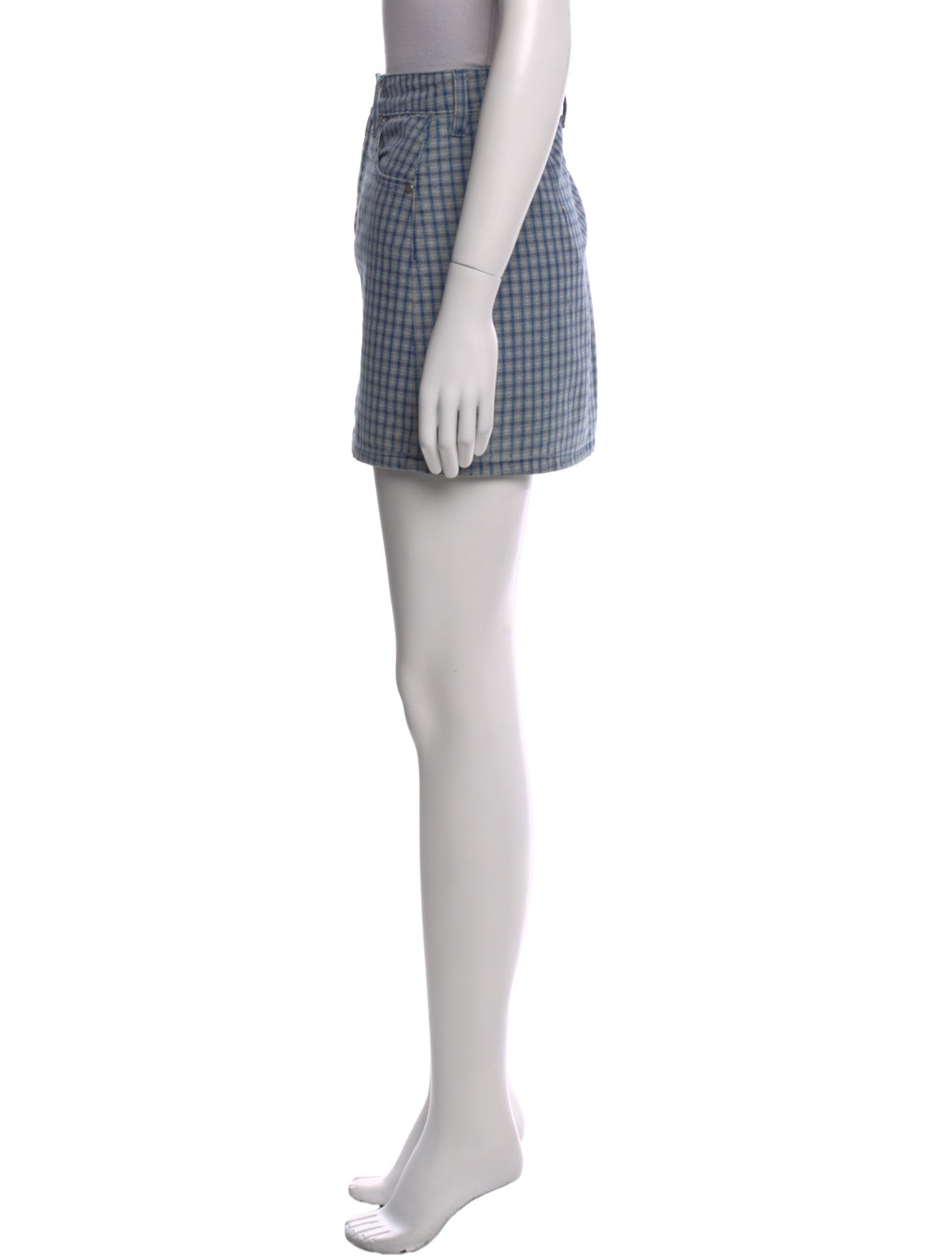 Reformation Plaid Print Mini Skirt