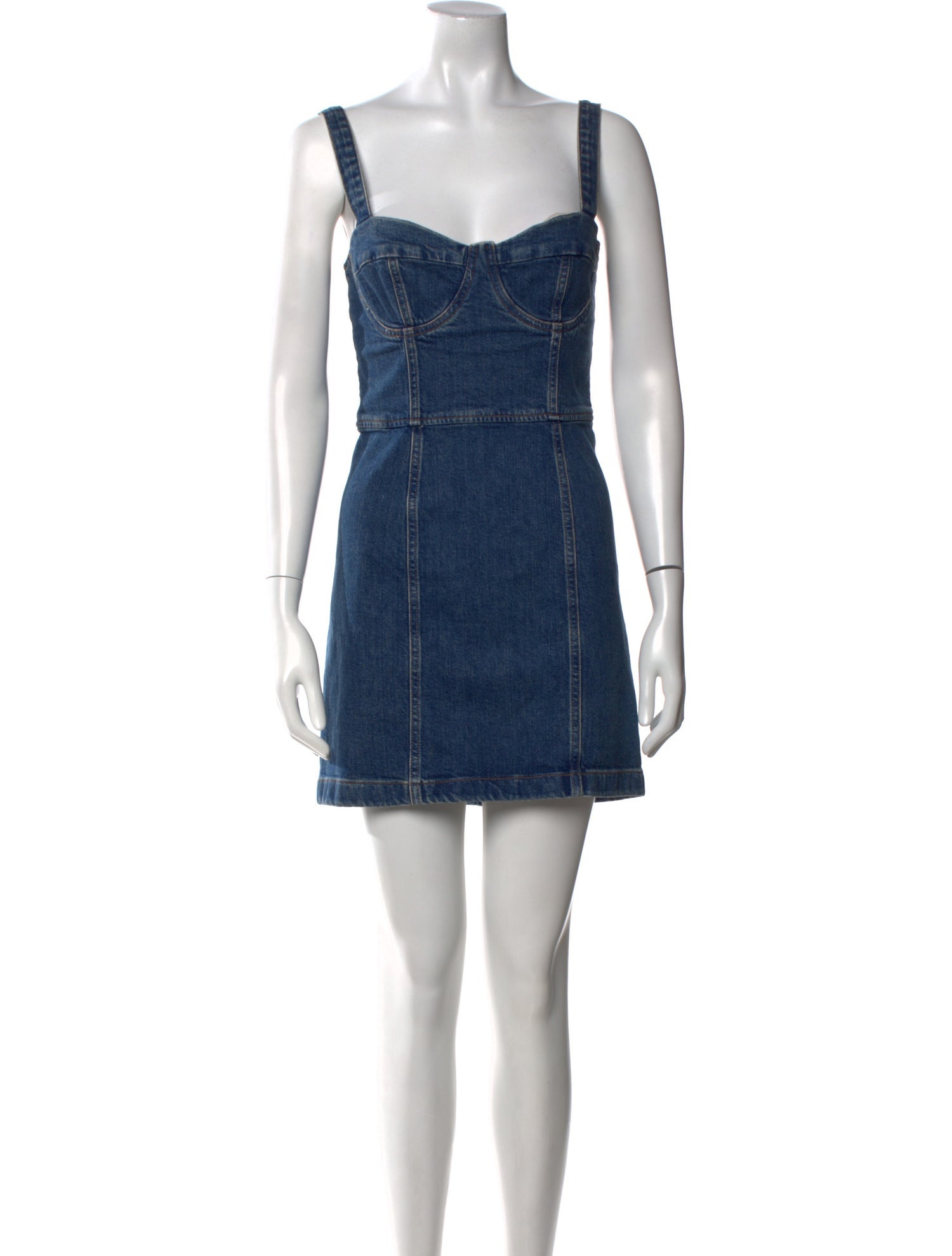 Reformation Square Neckline Mini Dress