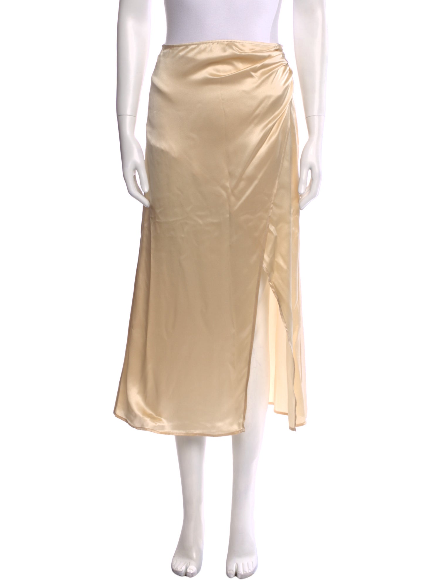 Reformation Silk Midi Length Skirt