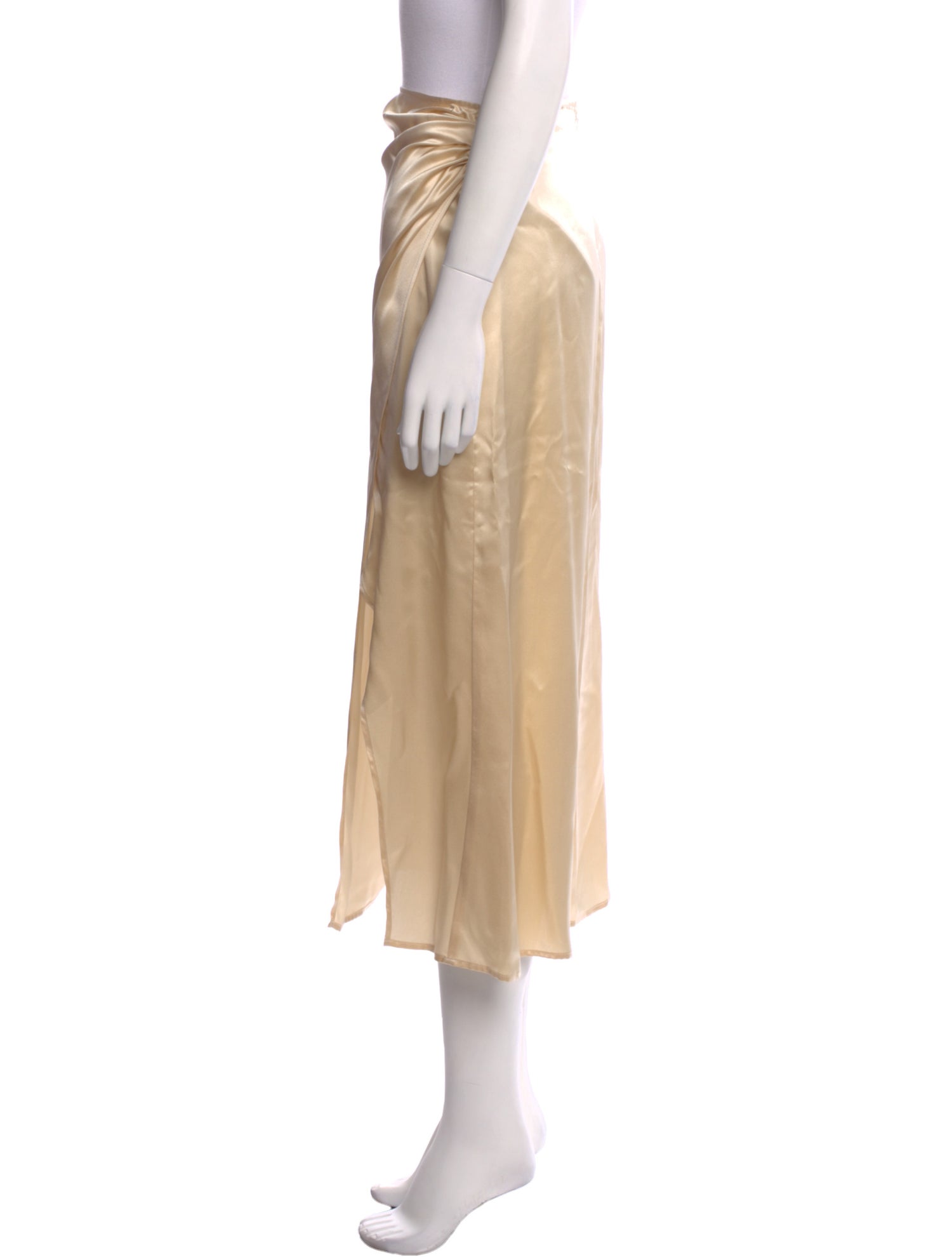 Reformation Silk Midi Length Skirt