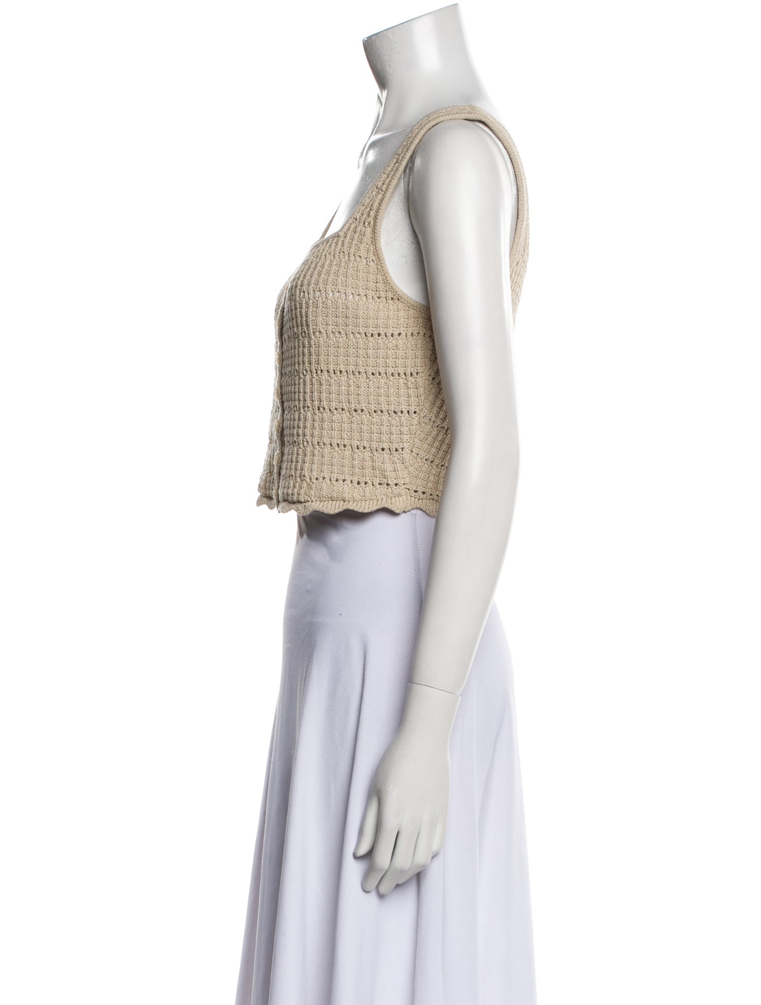 Reformation Square Neckline Sleeveless Crop Top