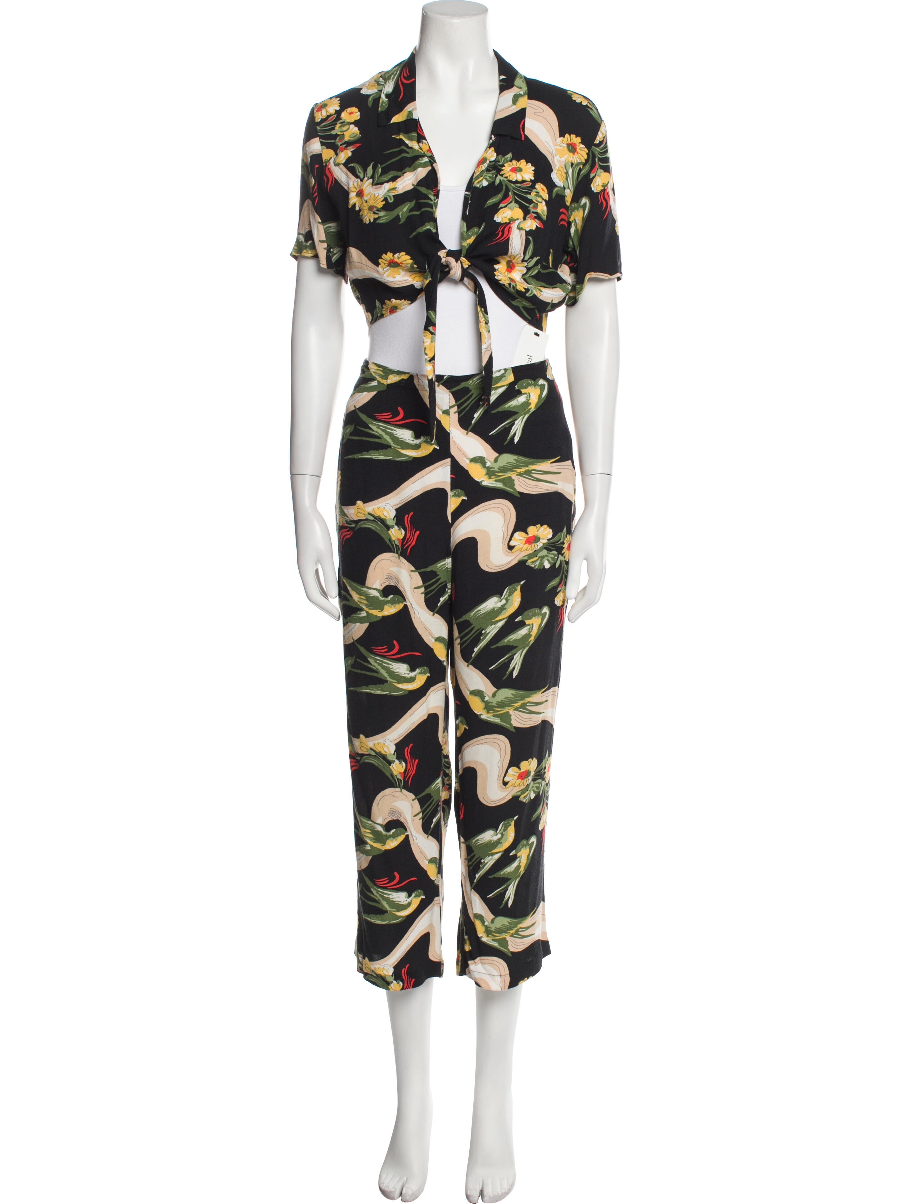 Reformation Floral Print Pant Set