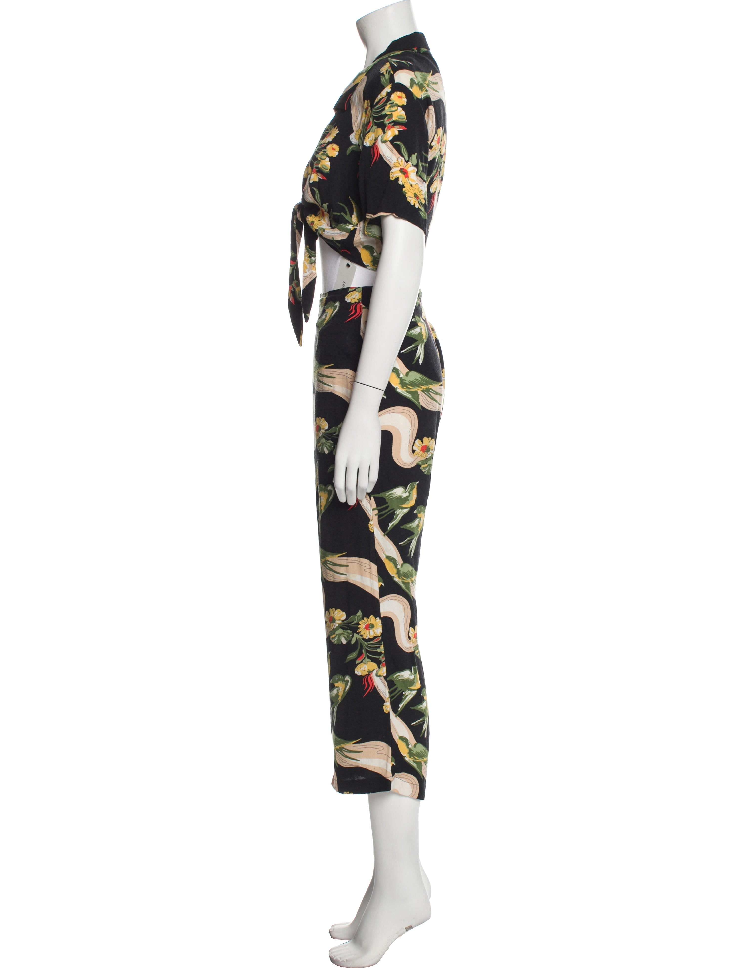 Reformation Floral Print Pant Set