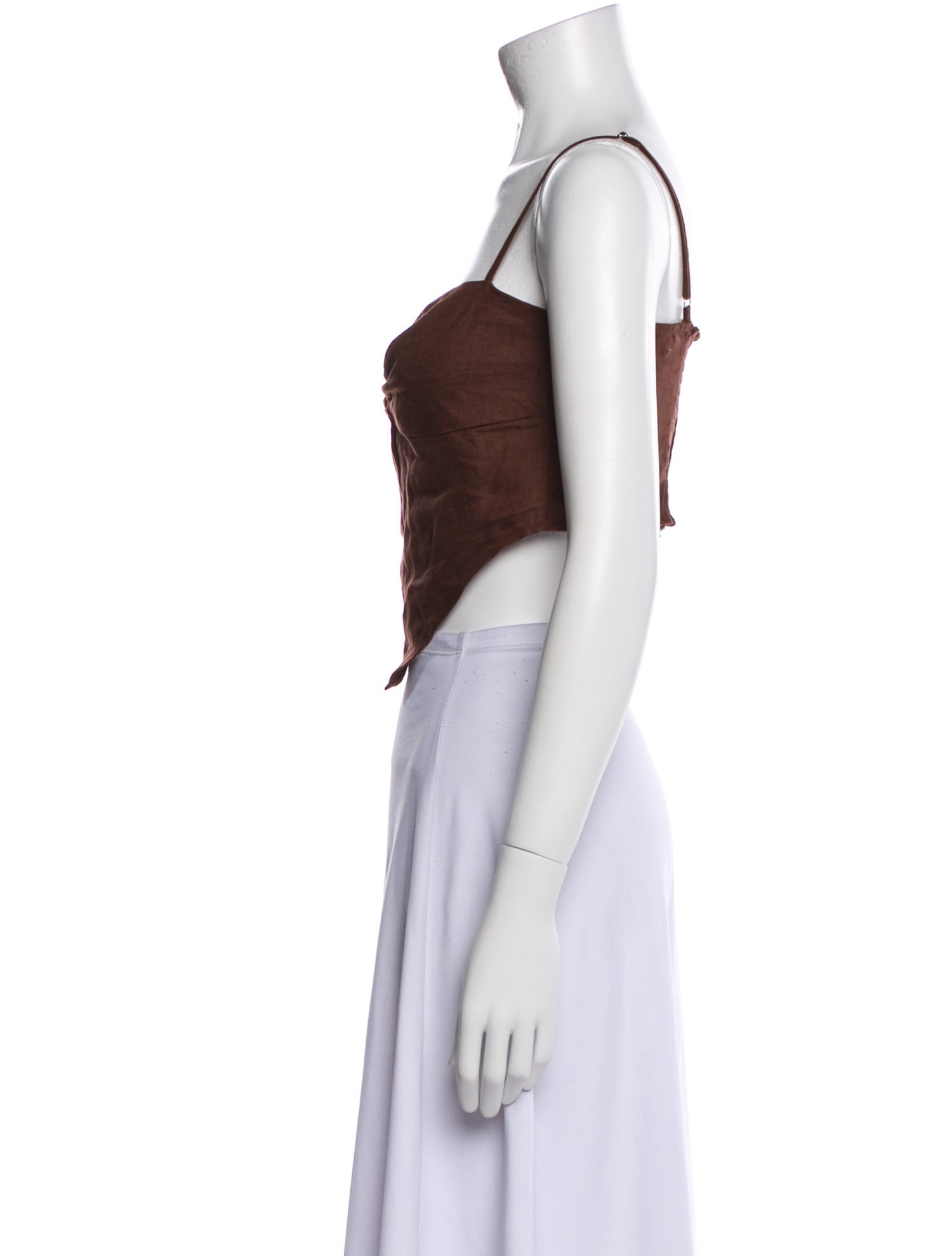 Reformation Linen Strapless Crop Top