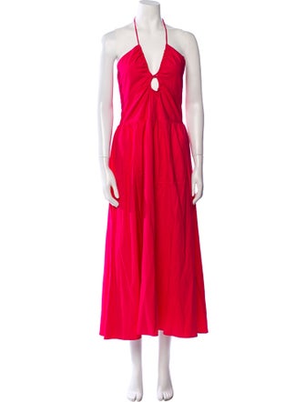 Reformation Halterneck Midi Length Dress