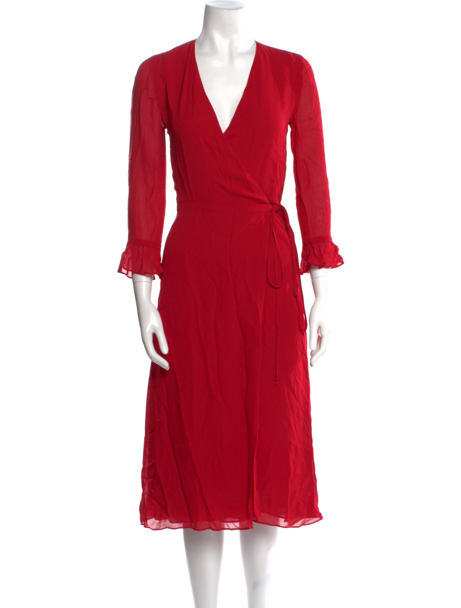 Reformation V-Neck Midi Length Dress