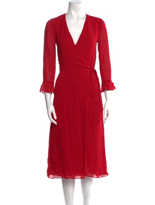 Reformation V-Neck Midi Length Dress