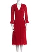 Reformation V-Neck Midi Length Dress
