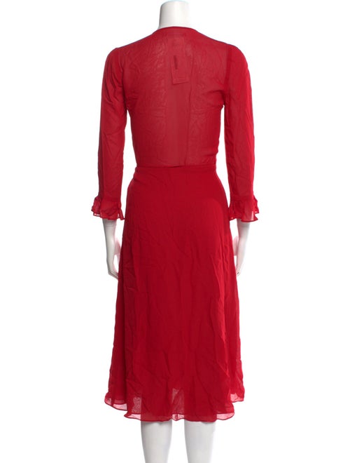 Reformation V-Neck Midi Length Dress