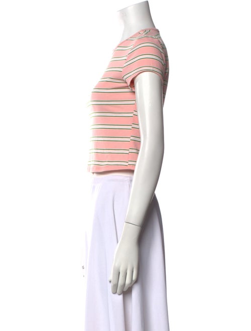 Reformation Striped Crew Neck Crop Top