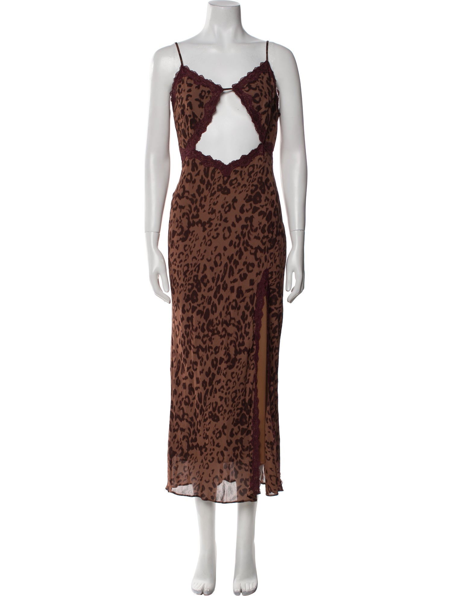 Reformation Animal Print Long Dress