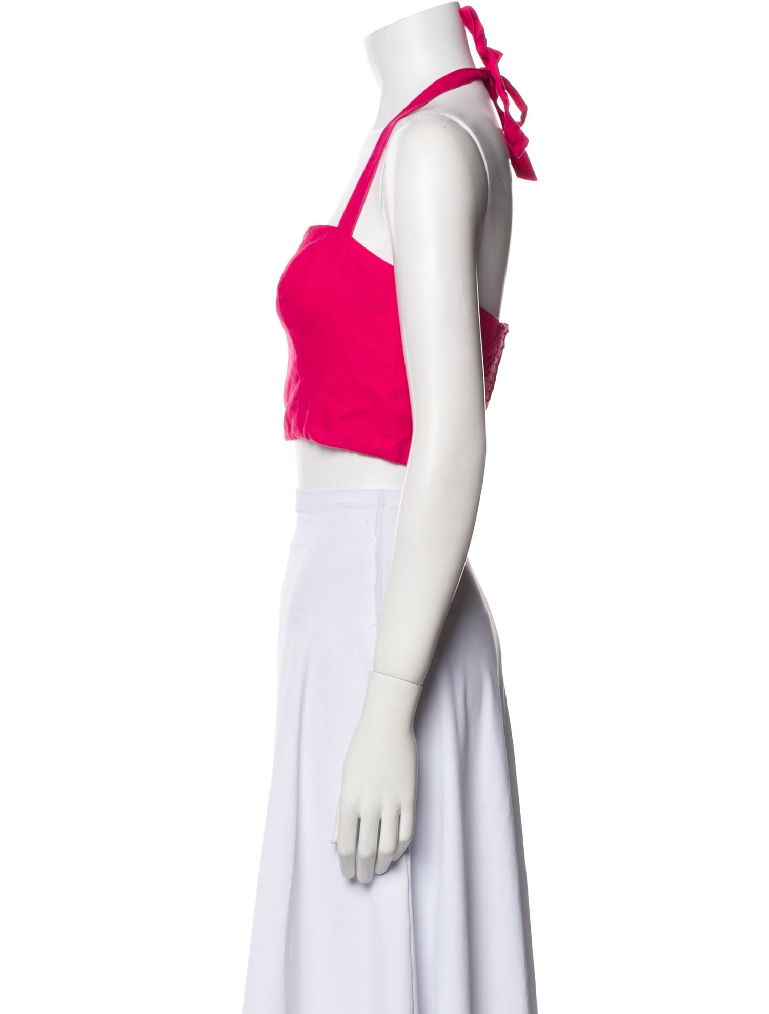 Reformation Linen Halterneck Crop Top