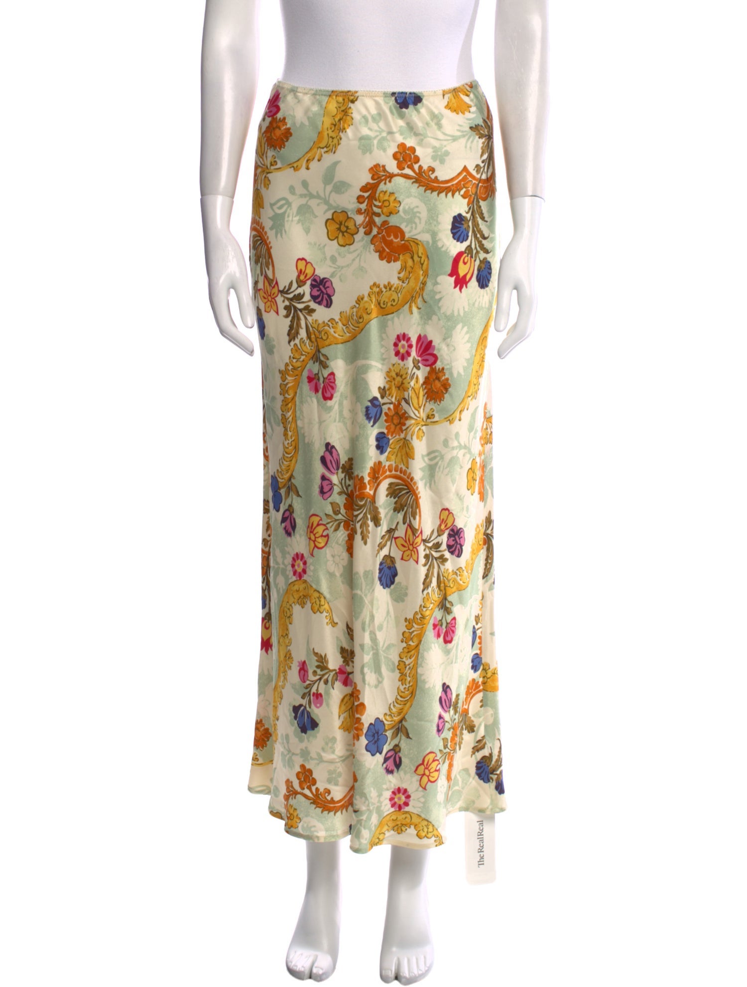 Reformation Silk Midi Length Skirt