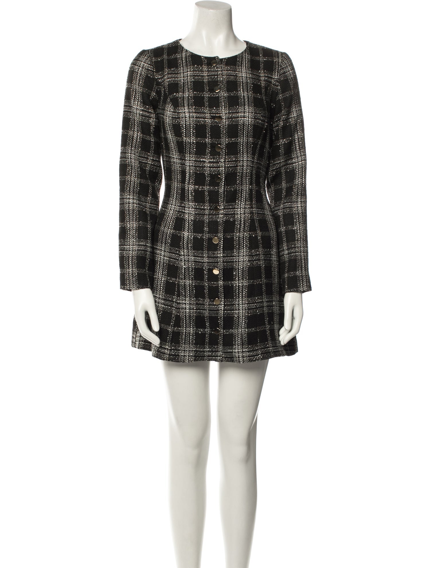 Reformation Plaid Print Mini Dress