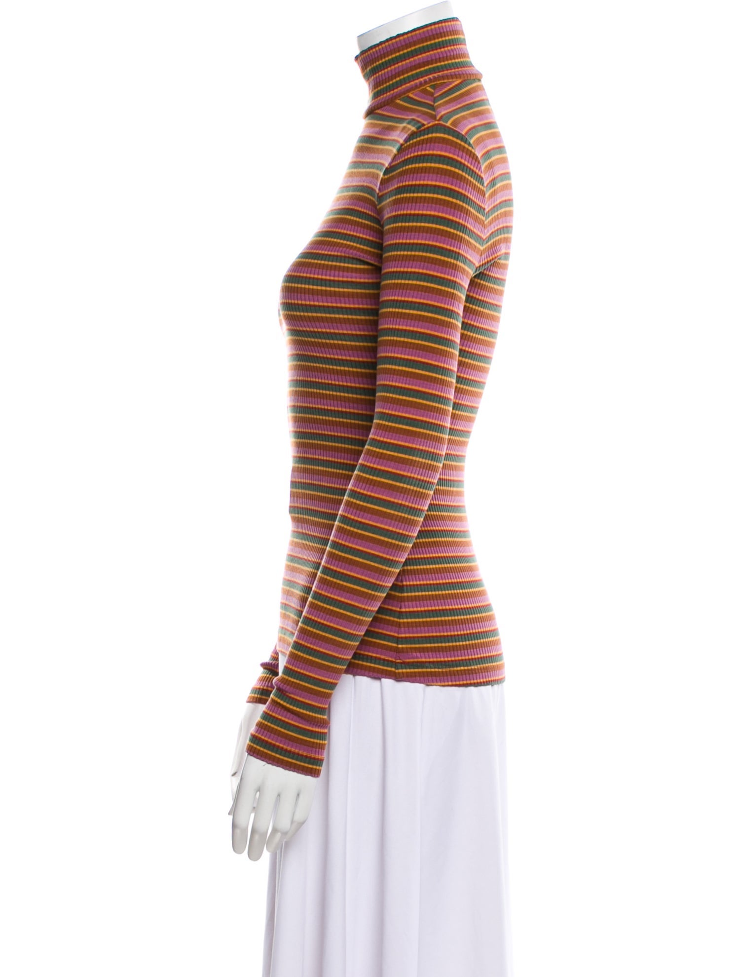 Reformation Striped Turtleneck Top
