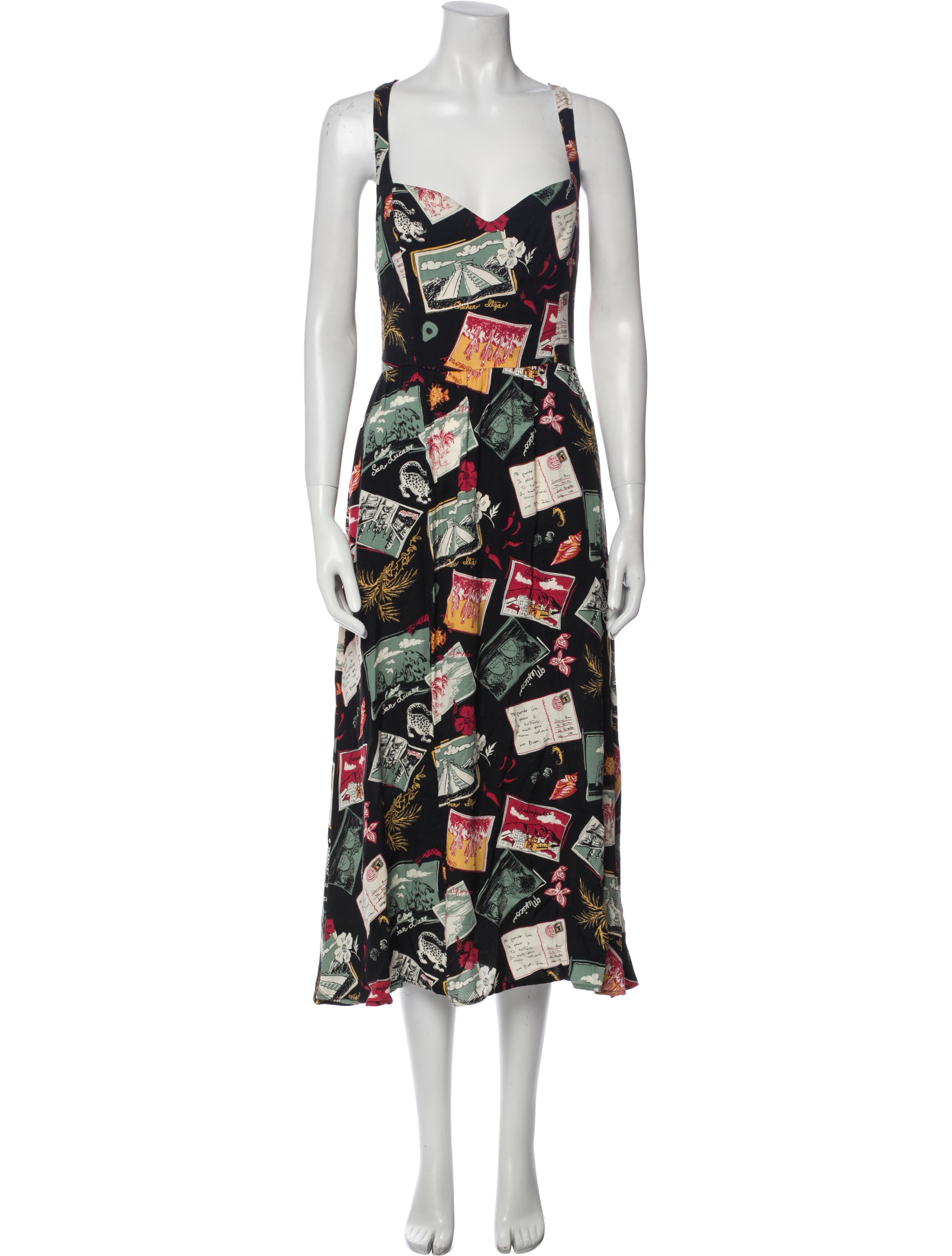 Reformation Floral Print Long Dress