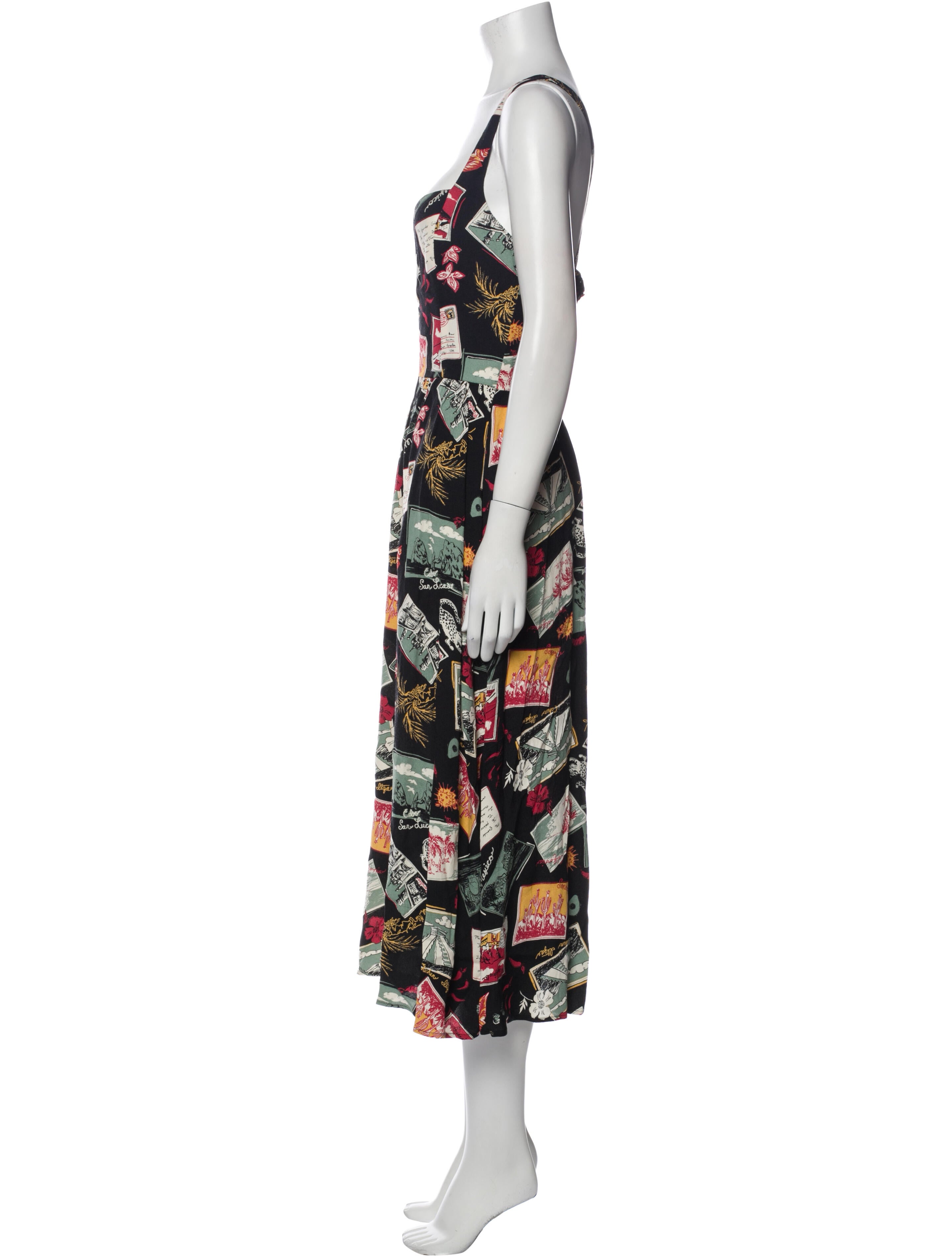 Reformation Floral Print Long Dress