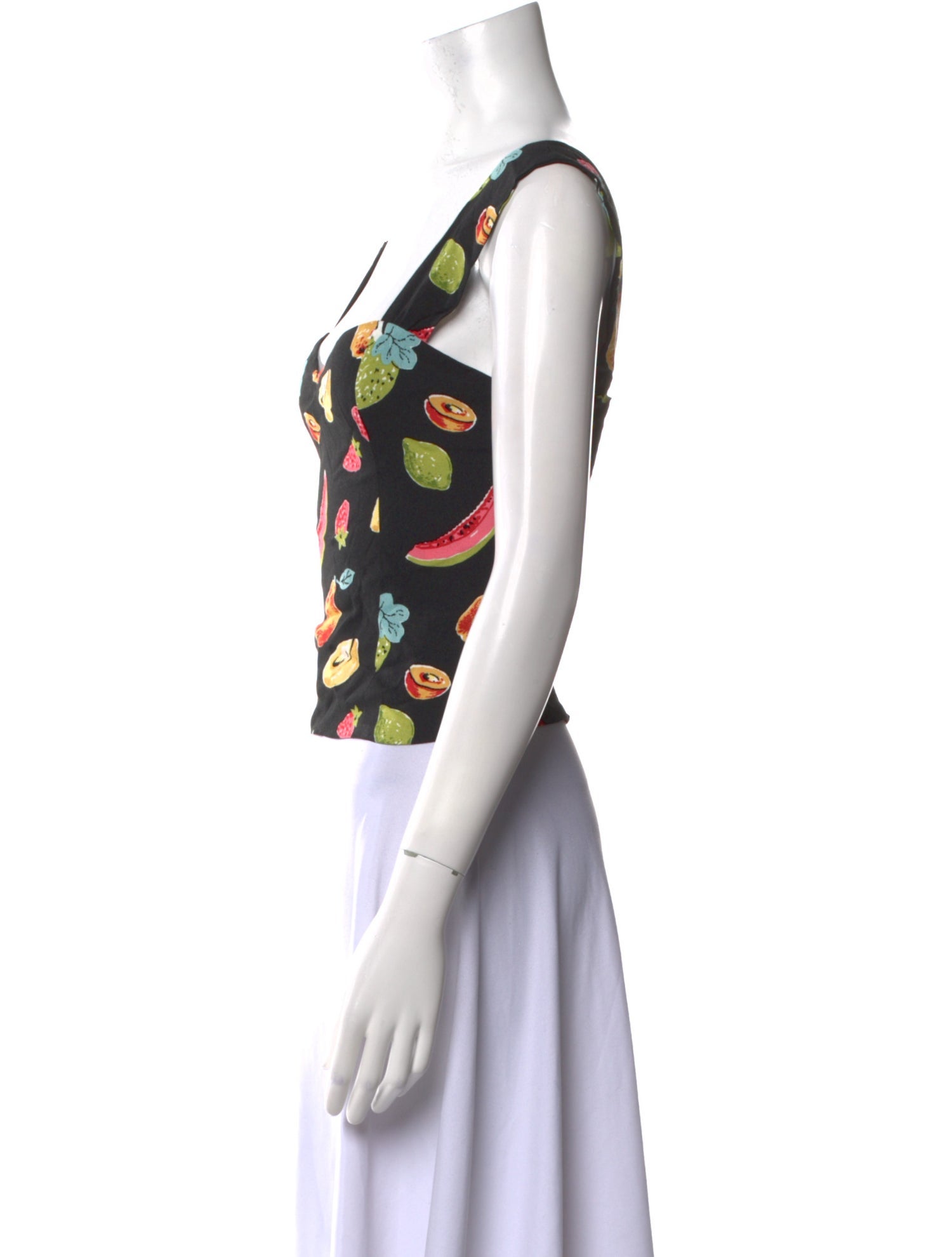Reformation Printed Square Neckline Crop Top w/ Tags
