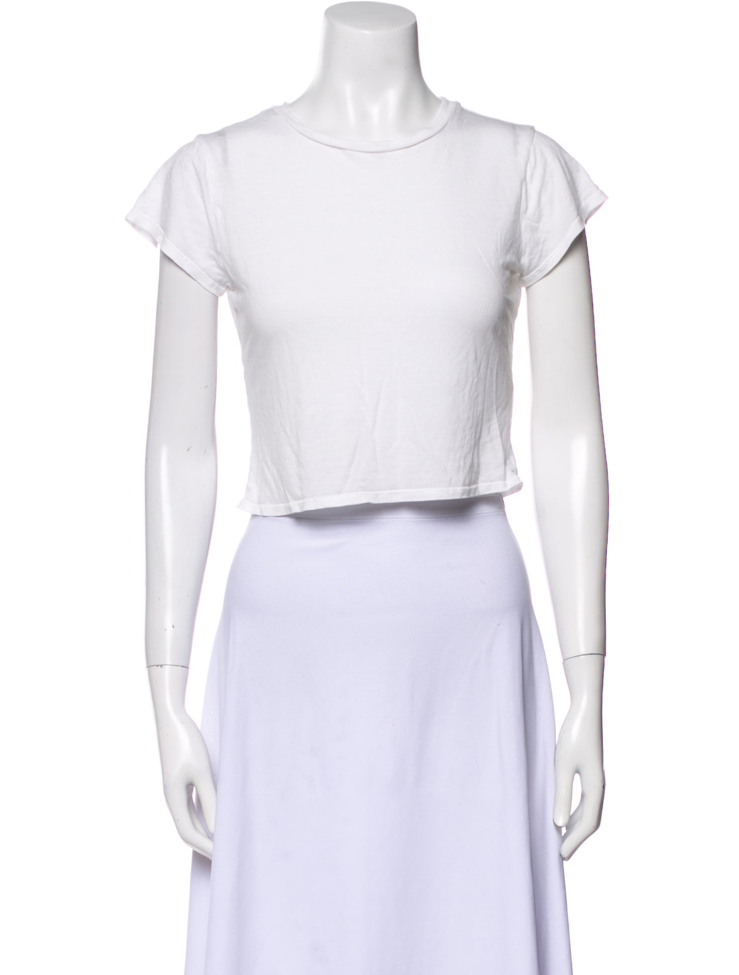 Reformation Crew Neck Short Sleeve Crop Top