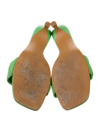 Reformation Leather Ruffle Embellishment Slides