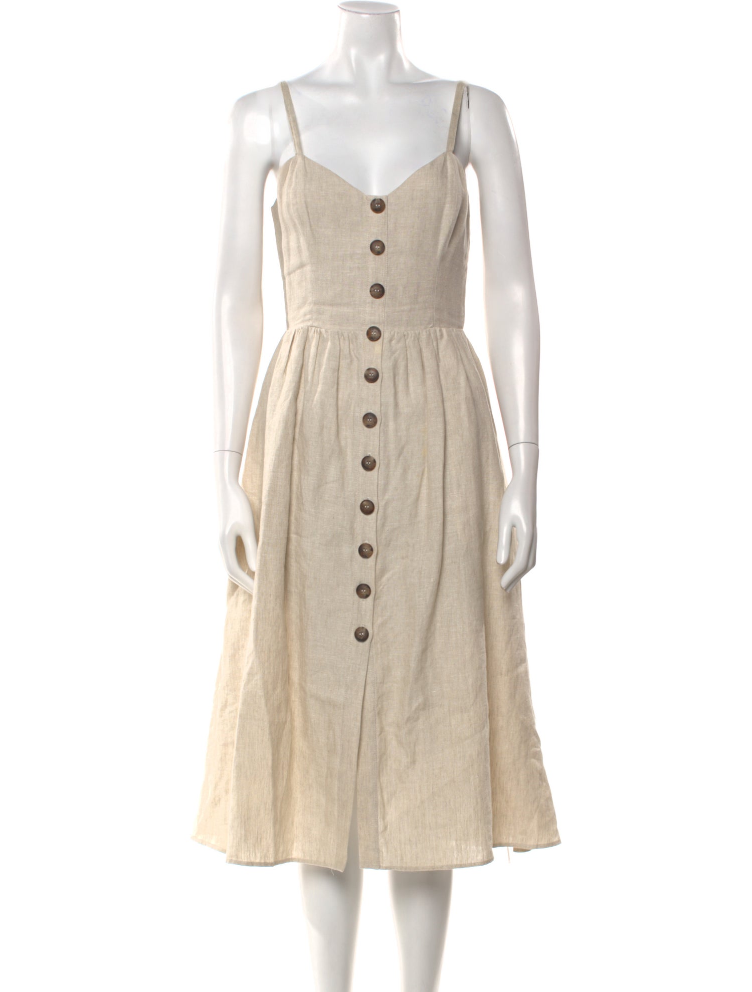 Reformation Linen Midi Length Dress