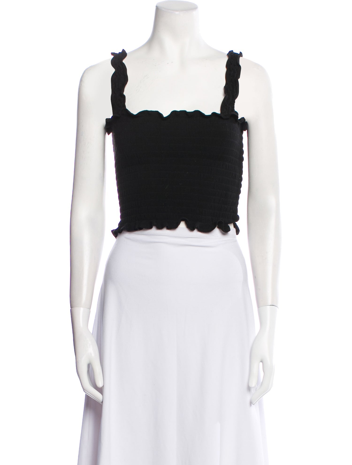 Reformation Square Neckline Sleeveless Crop Top