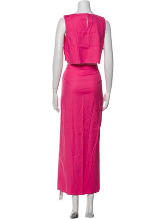 Reformation Linen Keyhole Accent Skirt Set