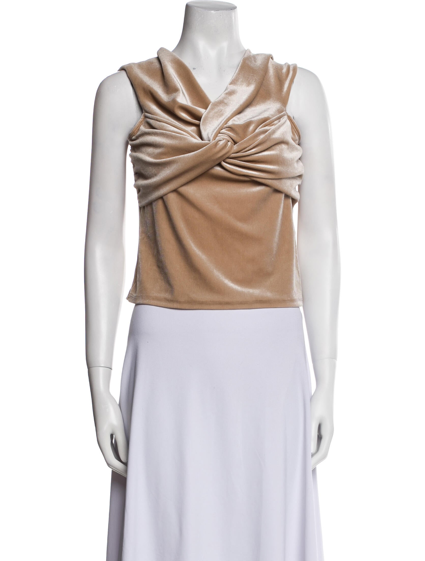 Reformation Cowl Neck Sleeveless Crop Top