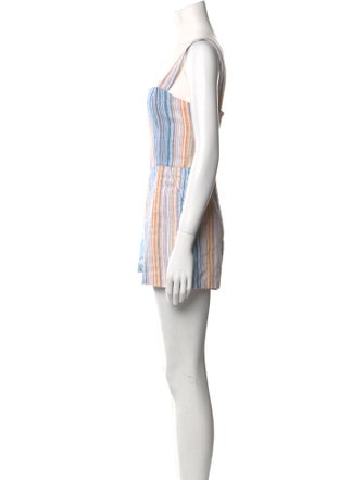 Reformation Linen Striped Romper