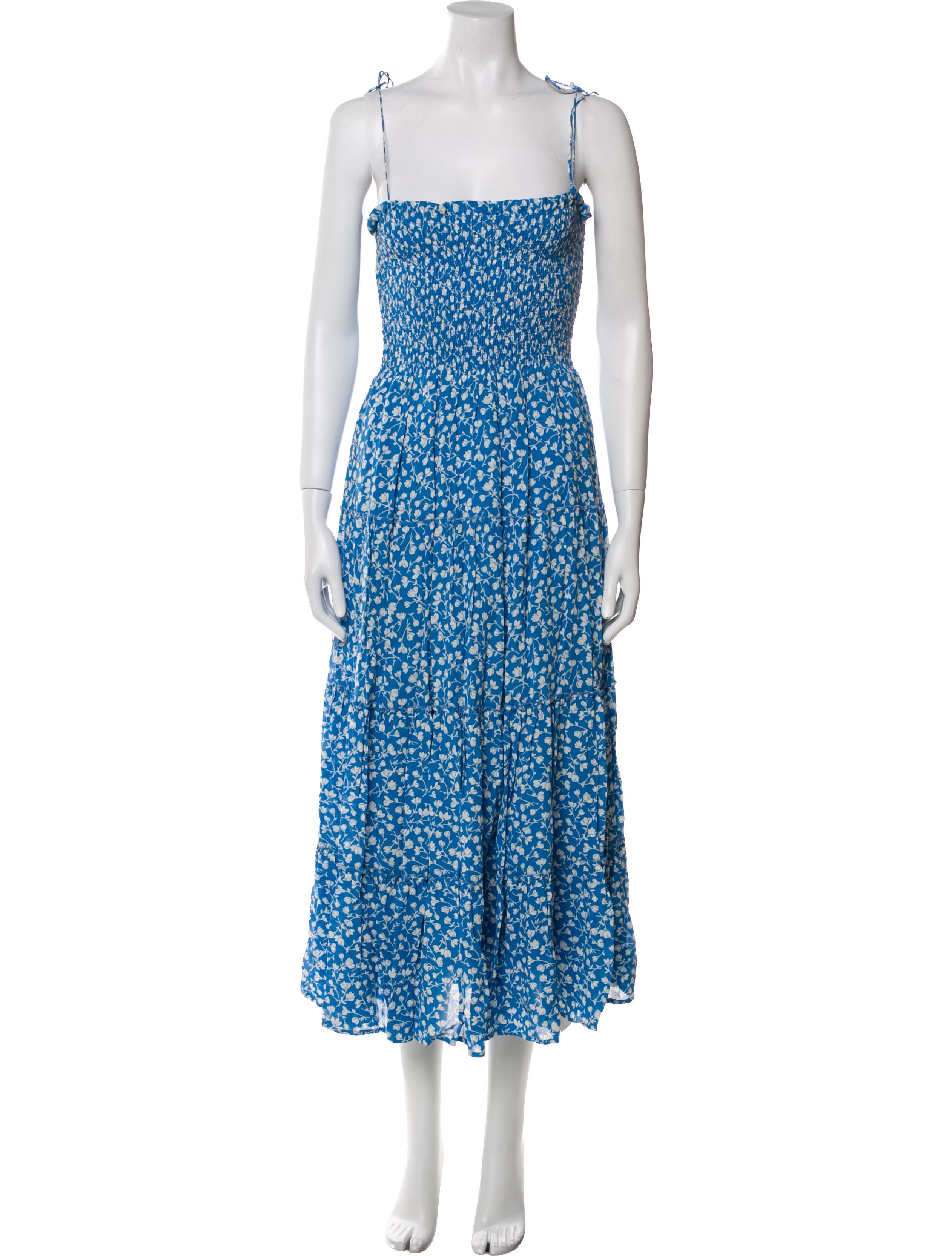 Reformation Floral Print Midi Length Dress