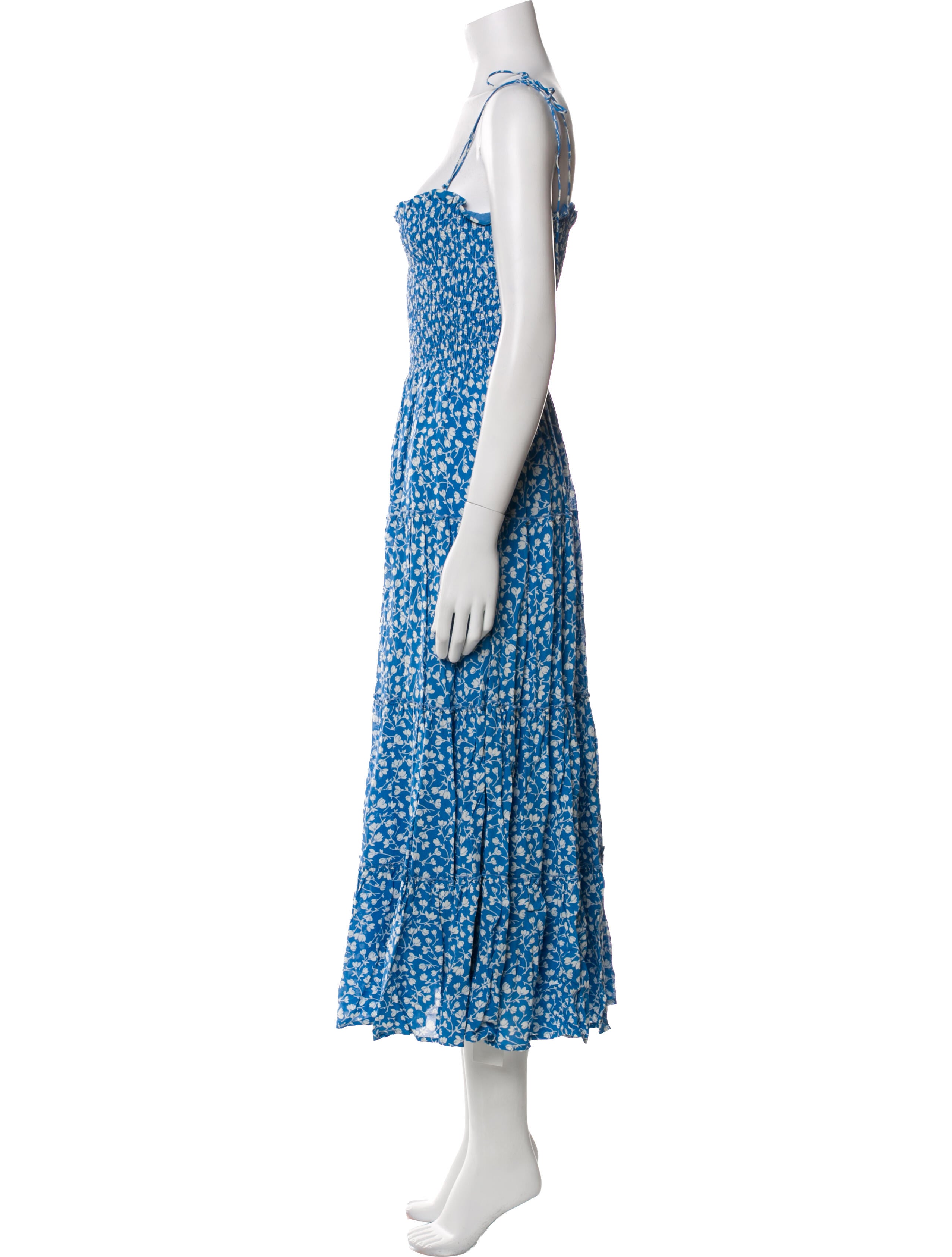 Reformation Floral Print Midi Length Dress