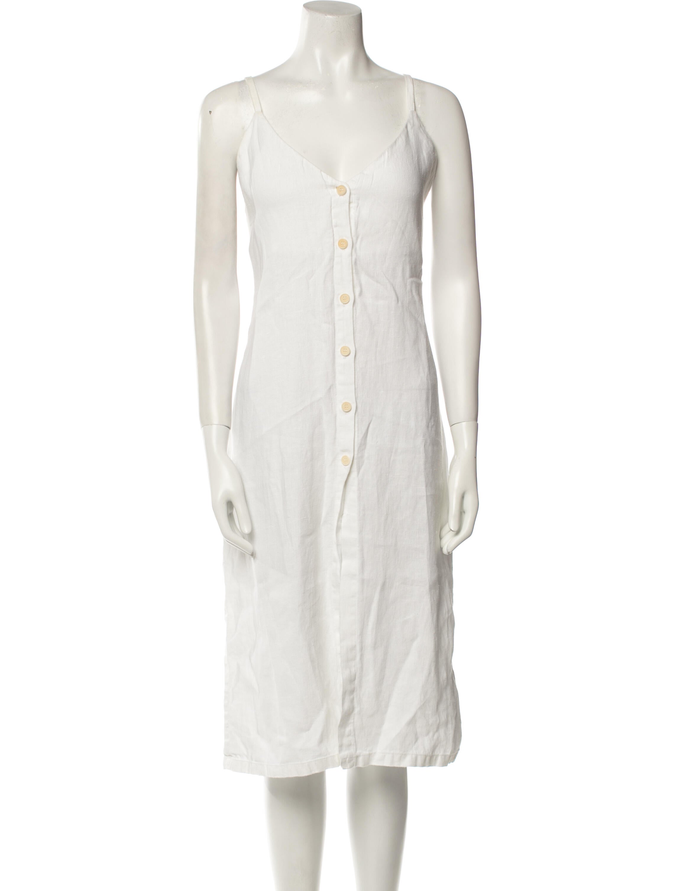 Reformation V-Neck Midi Length Dress