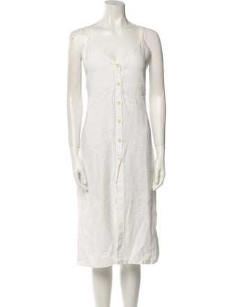 Reformation V-Neck Midi Length Dress