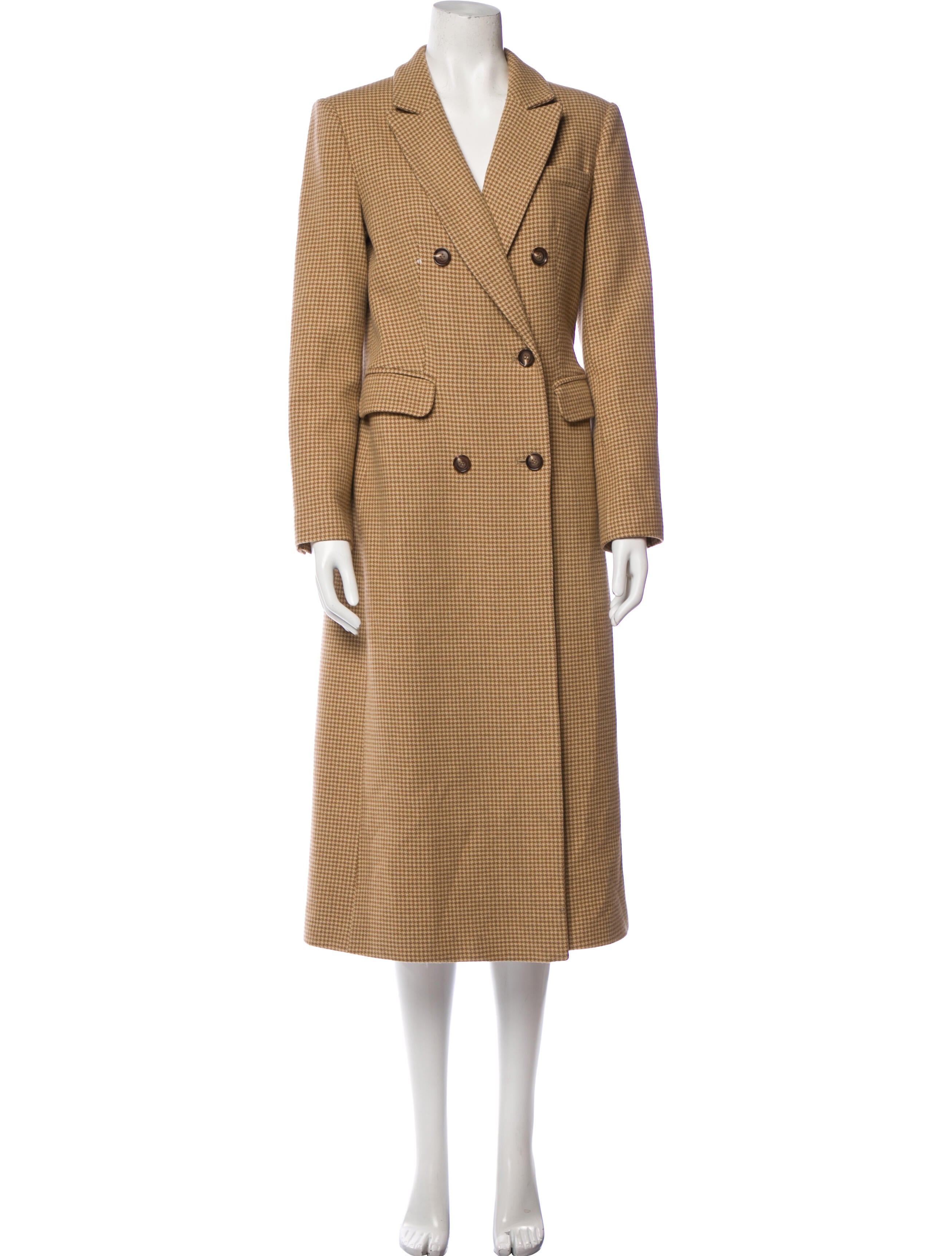 Reformation Wool Houndstooth Print Peacoat