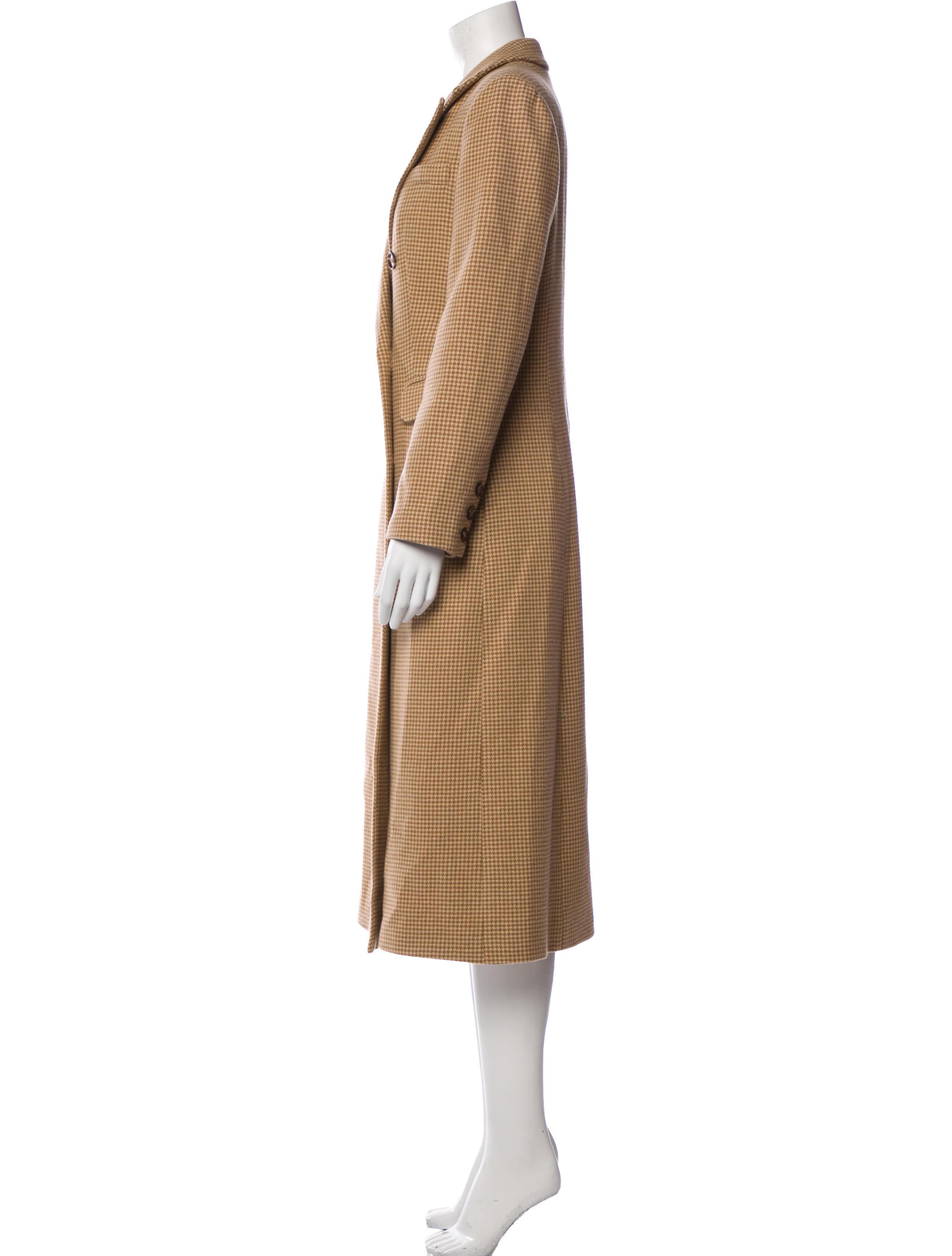 Reformation Wool Houndstooth Print Peacoat