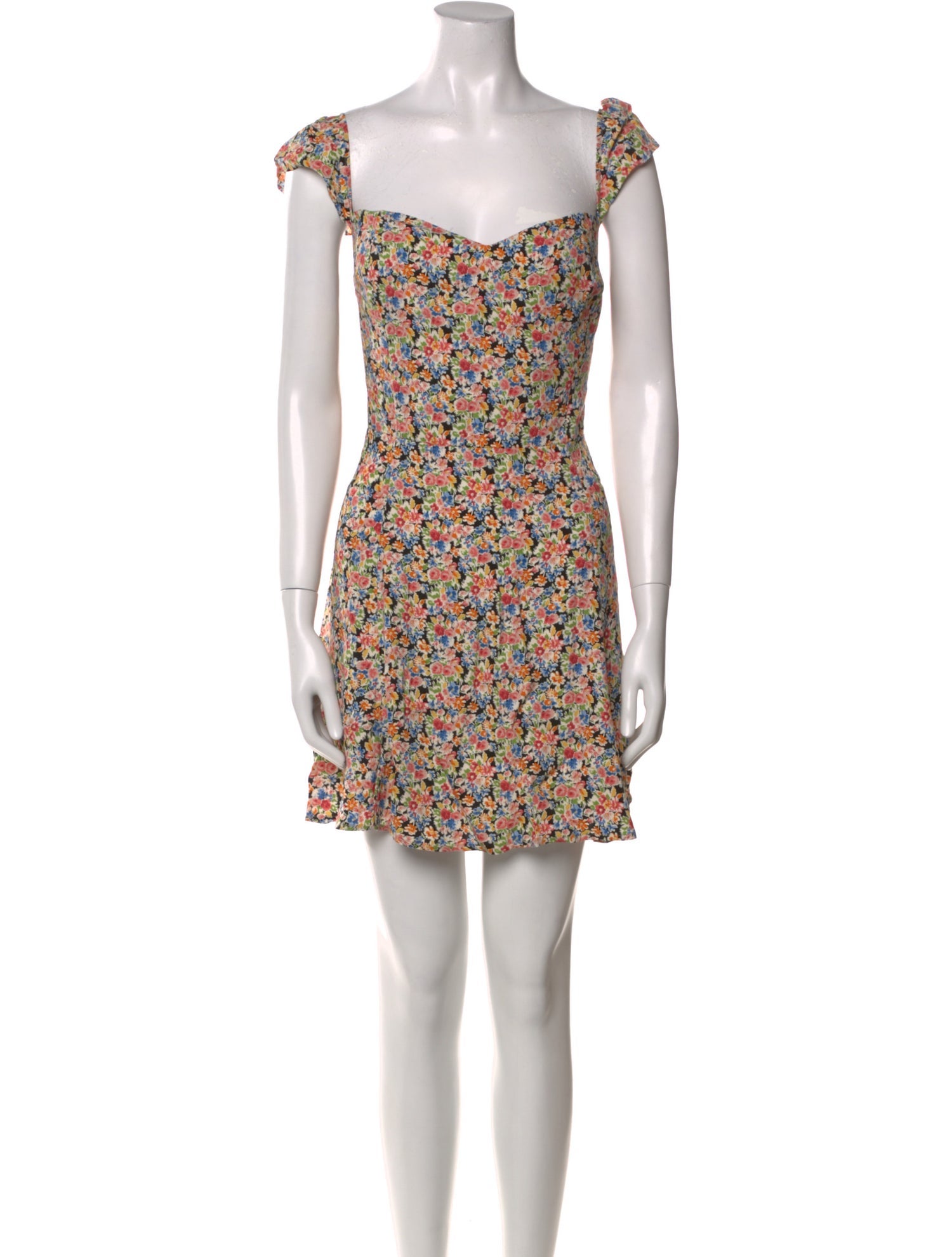 Reformation Floral Print Mini Dress