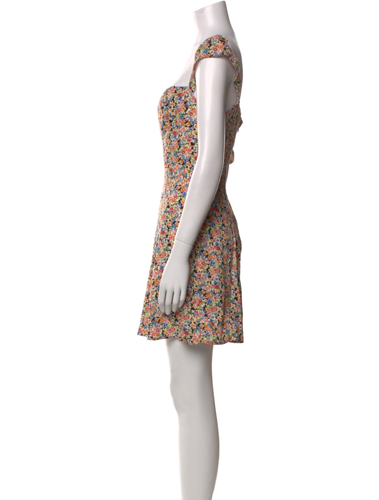 Reformation Floral Print Mini Dress