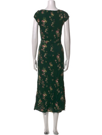 Reformation Floral Print Long Dress