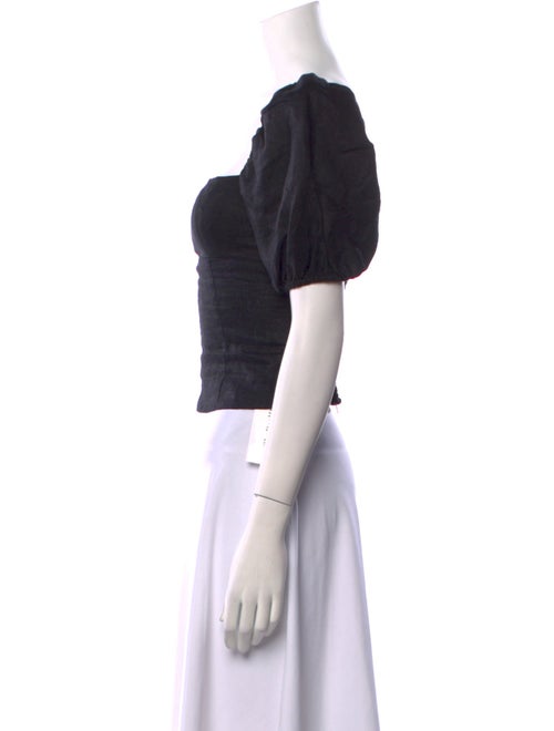 Reformation Linen Square Neckline Crop Top