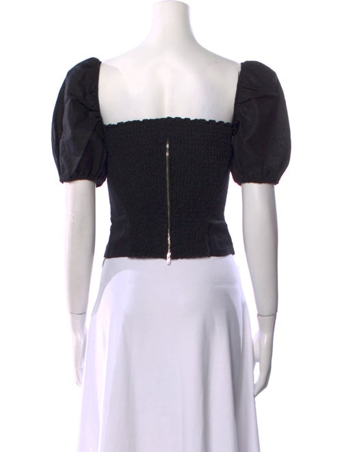 Reformation Linen Square Neckline Crop Top