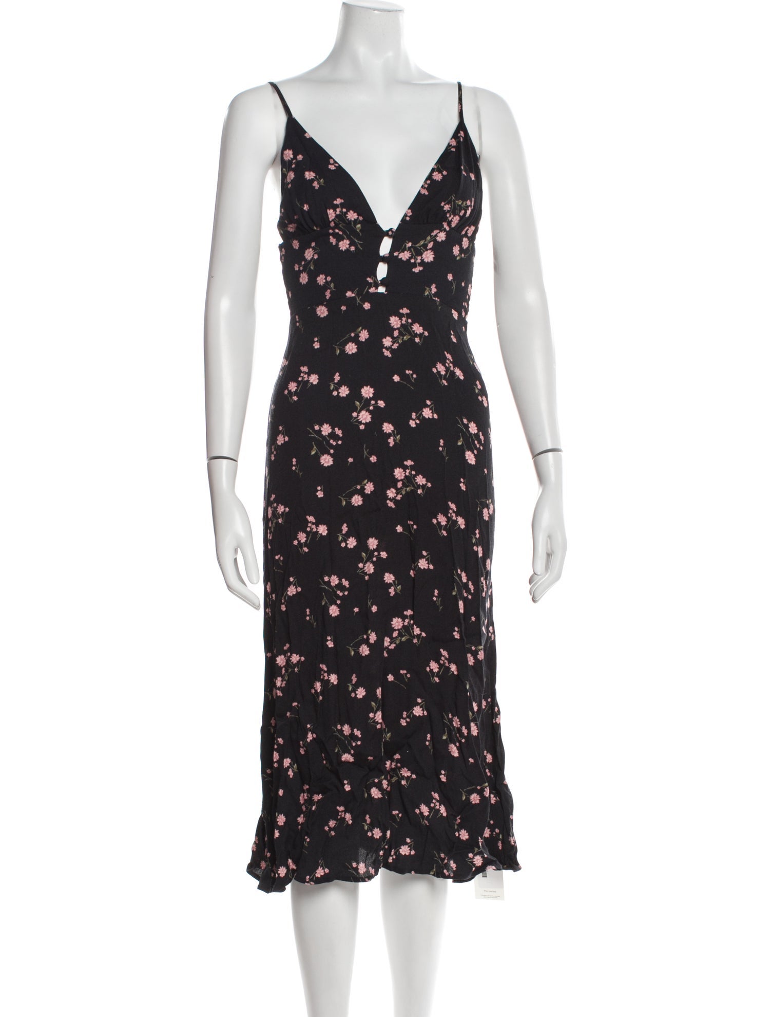 Reformation Floral Print Midi Length Dress