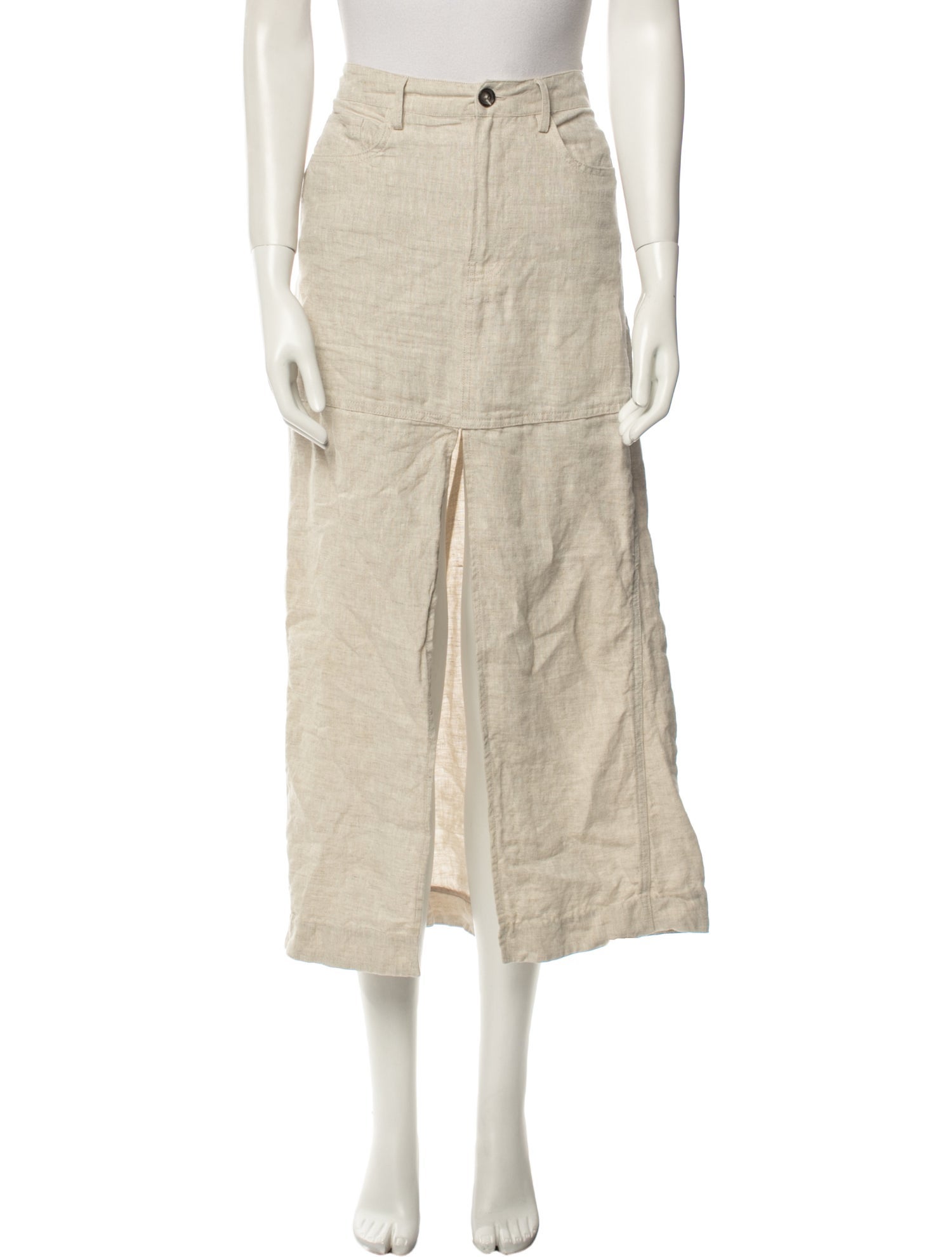 Reformation Linen Midi Length Skirt